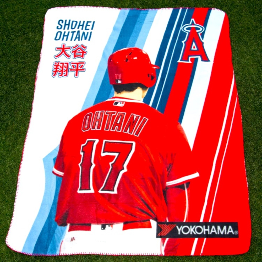 MLB Shohei Ohtani Red White Blue Throw Blanket